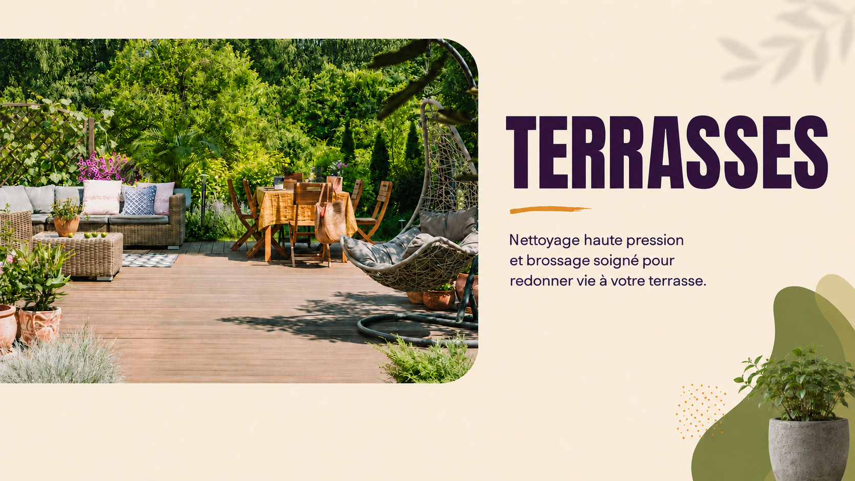 Nettoyage de terrasses